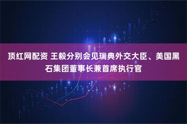顶红网配资 王毅分别会见瑞典外交大臣、美国黑石集团董事长兼首席执行官